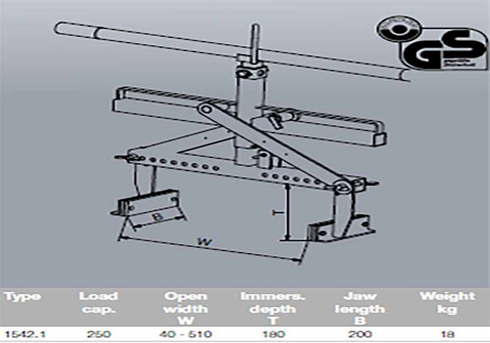 KERB LIFTER MODEL 1542.1 50-550mm SWL 250 kgs