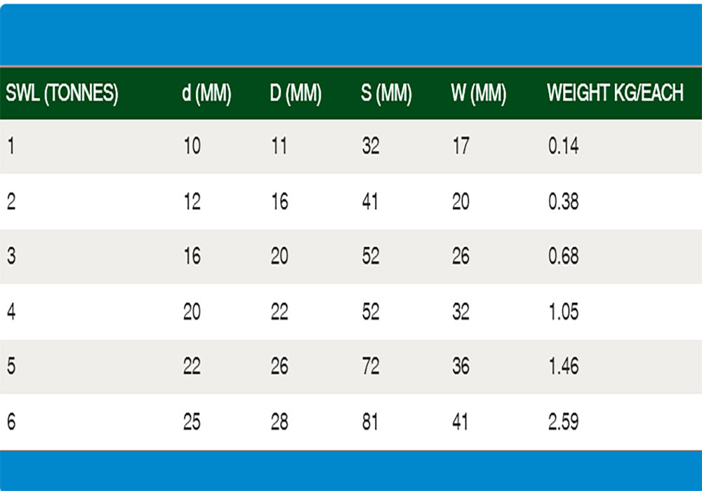 Stainless Steel Screw Pin Dee Shackle
