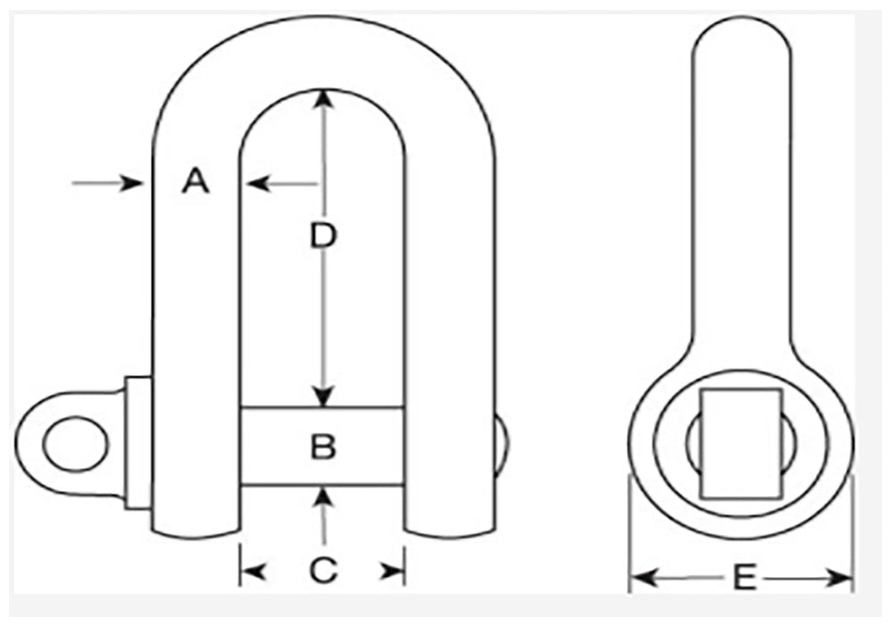 Dee Square Head Pin