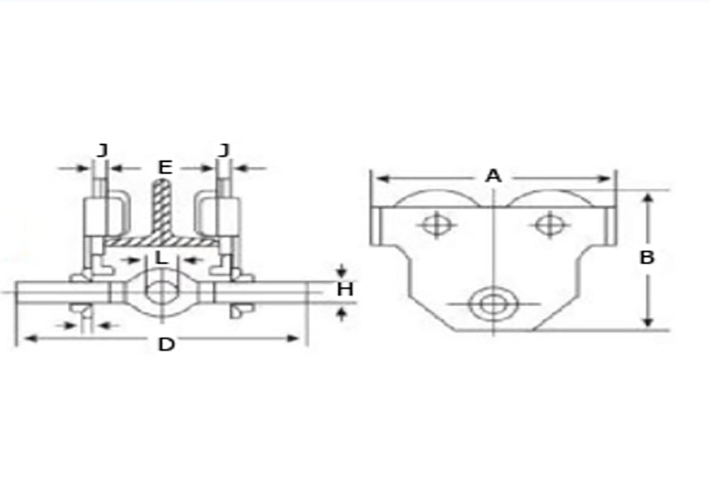HAND PUSH TROLLEY SCREW GATE TYPE