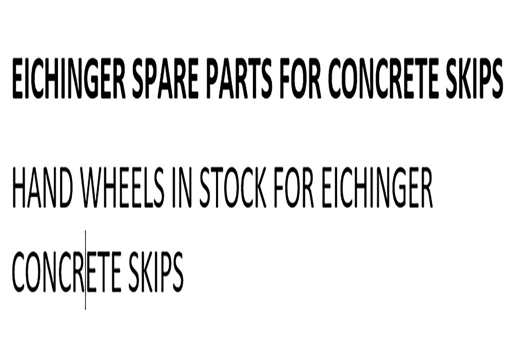 Hand Wheel for Concrete Skip