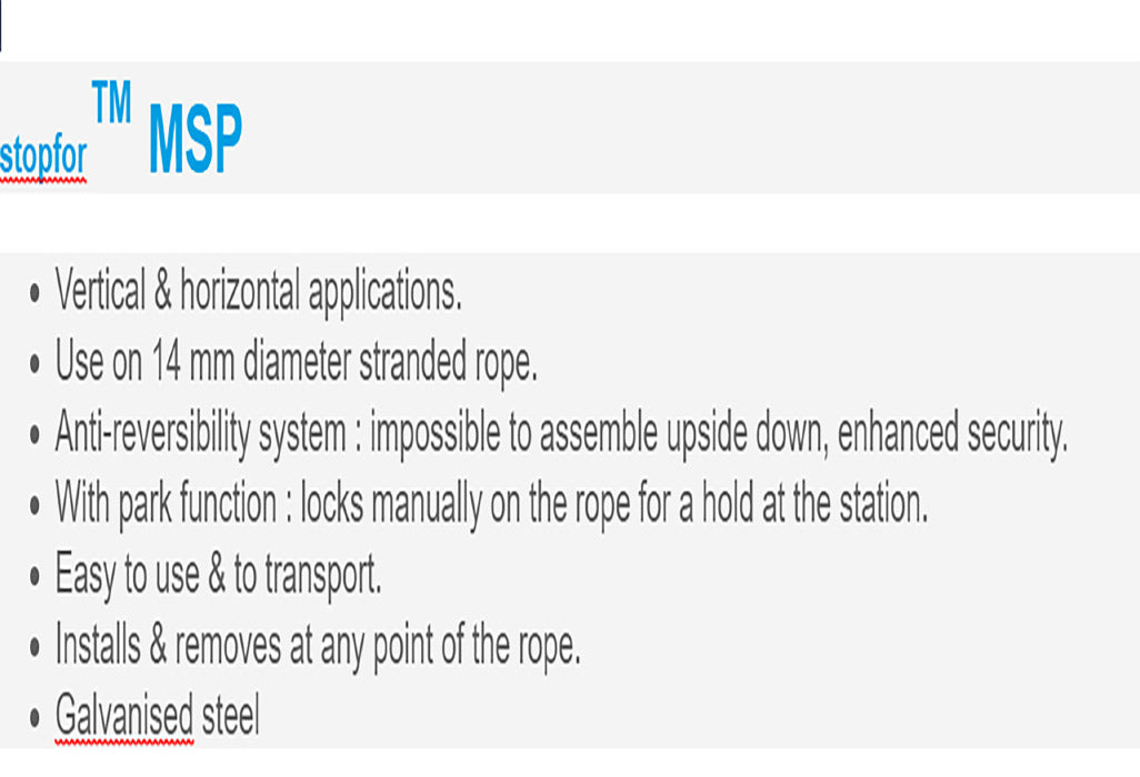 LIFE LINE  LANYARD FALL ARREST INCLANATION   RLX14 -B-A   STOPFOR MSP-LSO 3