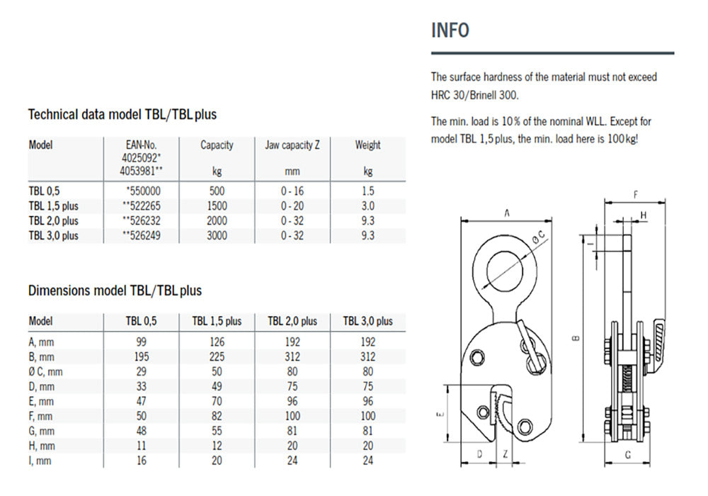 Vertical Plate Clamps