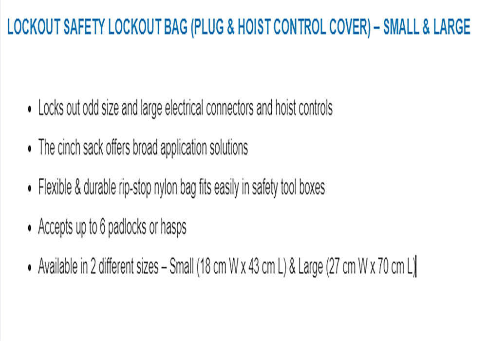 PENDANT LOCKOUT BAG RED