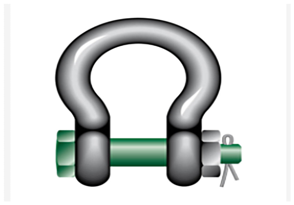 Green Safety Pin Bow Shackle