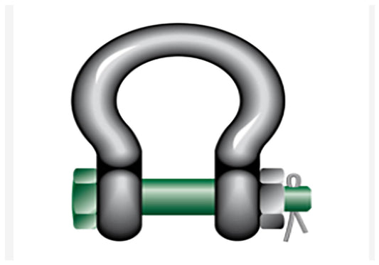 Green Safety Pin Bow Shackle