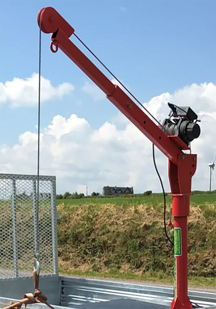 500KGS SLEW DAVIT 1M / 1.5M ADJUST 3 POINT 2.2M HEIGHT C/W 12V HOIST