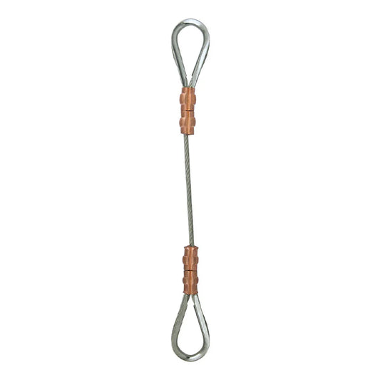 STAINLESS ROPE ASSEMBLY 7 X 19 COMPLETE WITH THIMBLE EYE EACH END