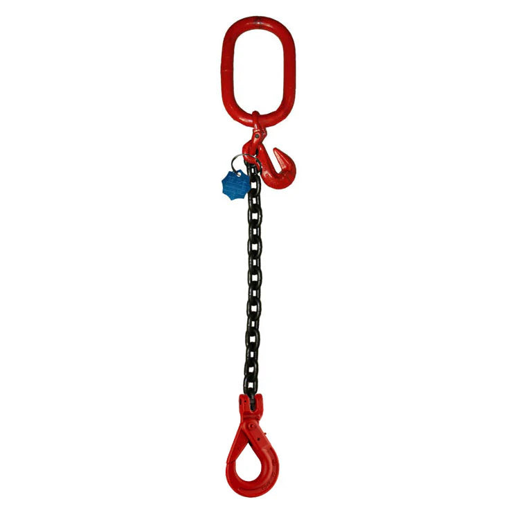1 Leg Chain Sling c/w Masterlink Shortner and Selflocking Hook Grade 80