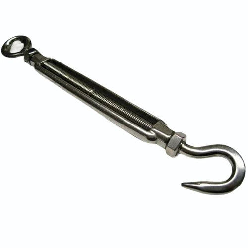 12MM DIA STAINLESS STEEL TURN BUCKLE  EYE AND HOOK  ADJUSTER