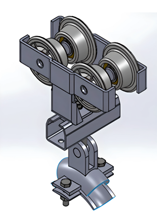 EYE BEAM 132MM  CABLE  TROLLEY DOUBLE PLASTIC WHEELS - 2344-2-2/A -