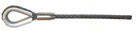 WINCH ROPE GALVANISED 6 X 36 IWRC C/W THIMBLE EYE ONE END OTHER END FUSED