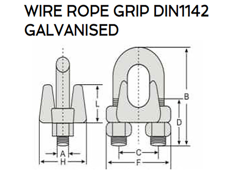 WIRE ROPE GRIP DIN1142