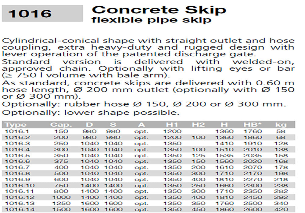 Concrete Skip 500L