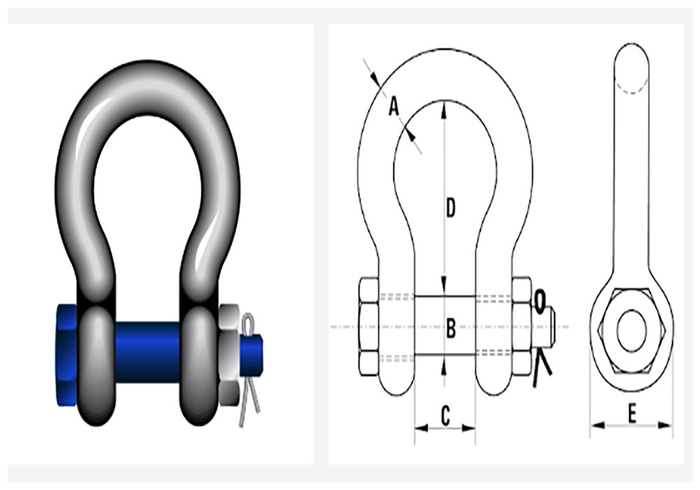 Safety Pin Bow Shackle – C & C Lifting Ltd