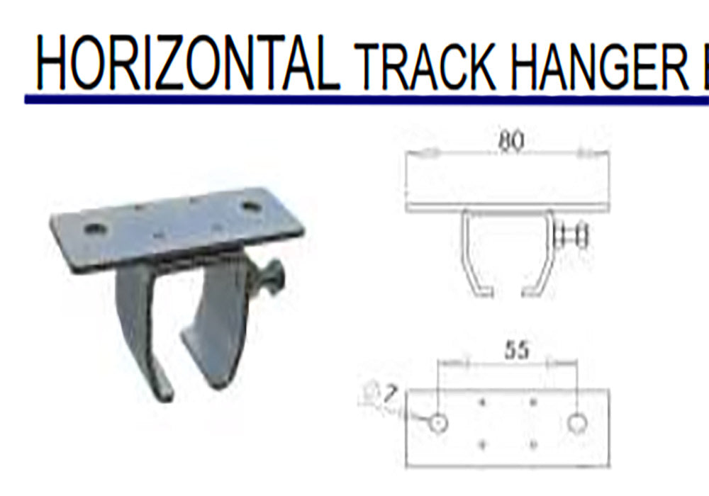 HORIZONTAL TRACK HANGER BRACKET 2 BOLT FOR FESTOON RAIL 2331-3-E