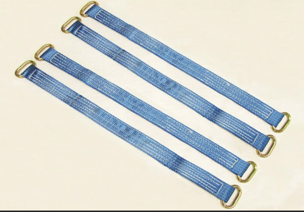 12" BLUE WHEEL STRAP WITH OVAL LINKS